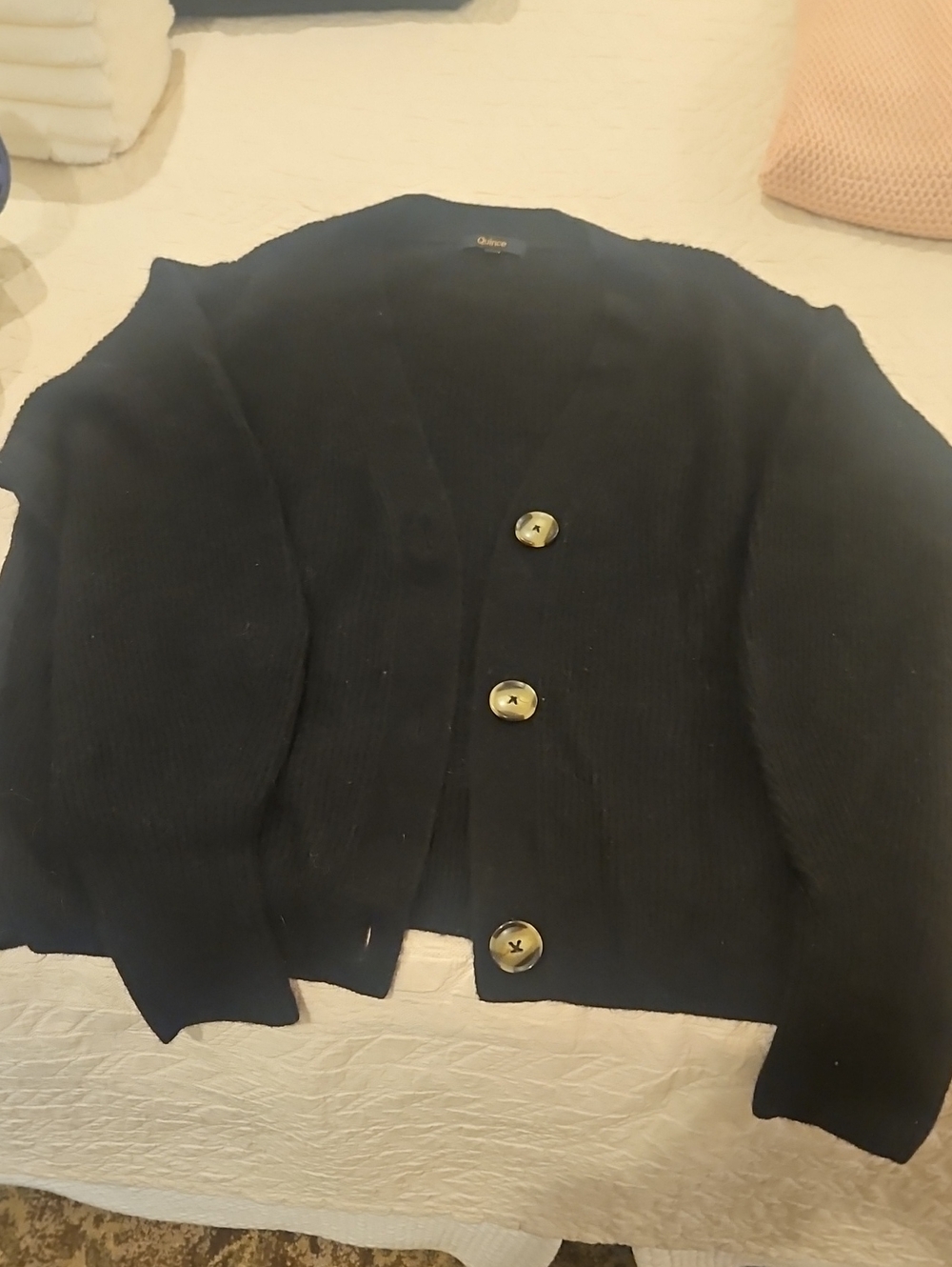 Quince Baby Alpaca V-neck Cardigan, EUC